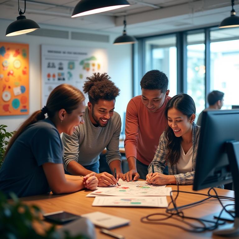 Equipo de Celta Vibe trabajando en producción